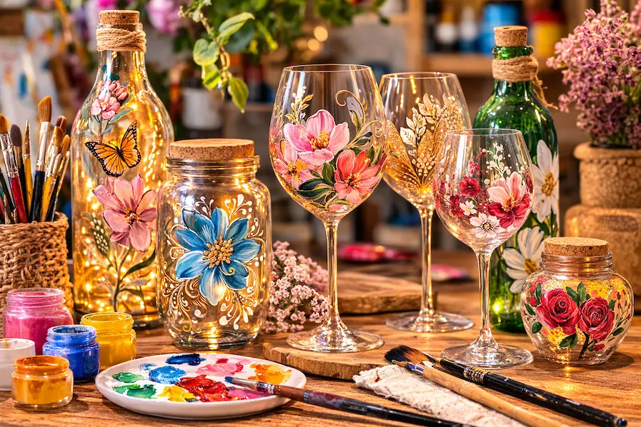 varias peças de vidro